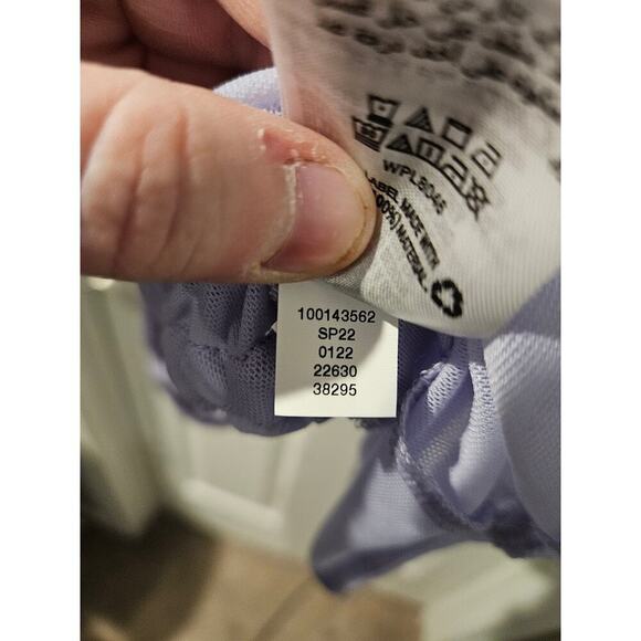 INC International Concepts Plus Size Mesh Peplum Top Light Amethyst 3X NWT - Picture 7 of 8